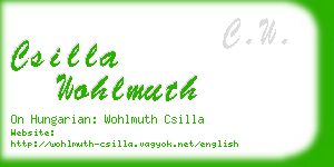csilla wohlmuth business card